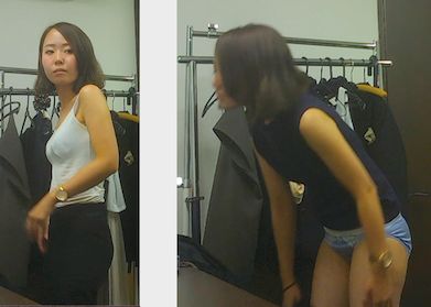 待望の新作OL＊童顔なのにエロ体型な可愛いOLお姉さんはえっちな水色パンティ