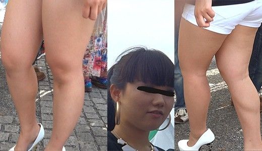 ぶっとい脚シリーズ　生足No.1　売り子さんの脚をじっくり動画撮影