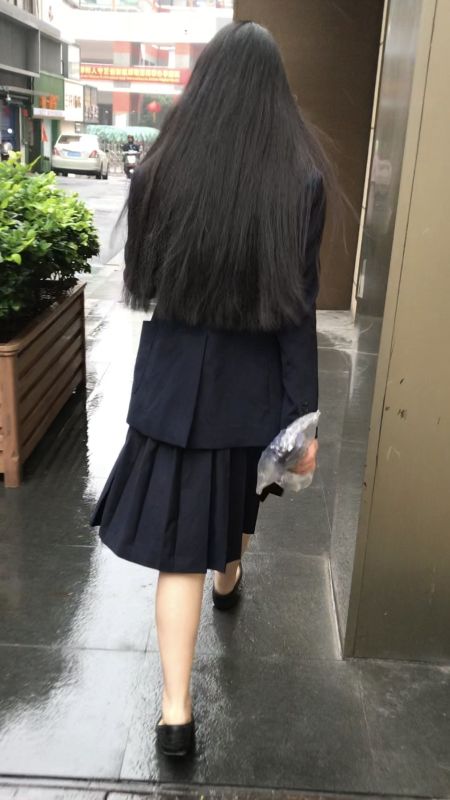 【独家原创】长发制服妹子灰内开闪